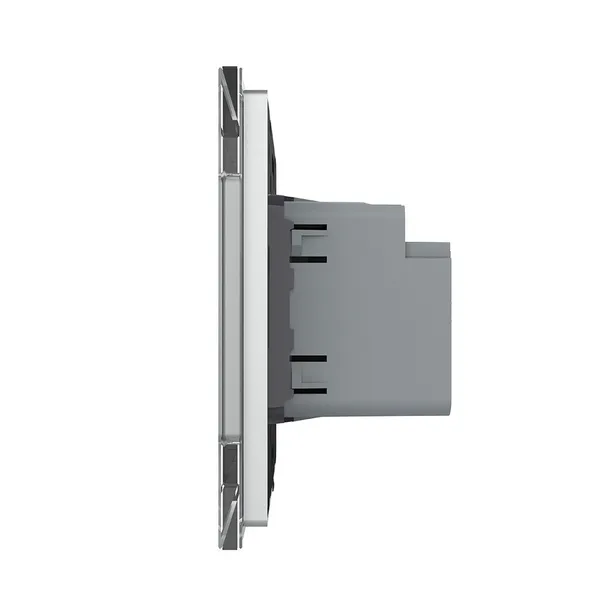Розетка USB type C+A с блоком питания 36W Livolo 1 пост Серая VL-C7VUA18W.UC18W-2IP — фото 3