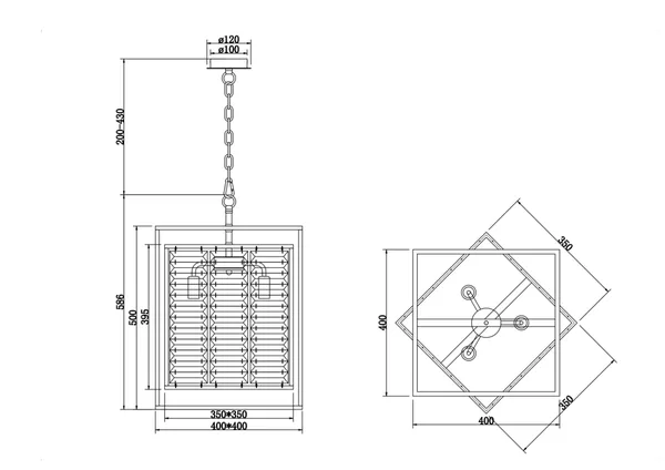 Подвесной светильник 4*E14 60Вт Хром IP20 Tening MOD060PL-04CH Maytoni — фото 7