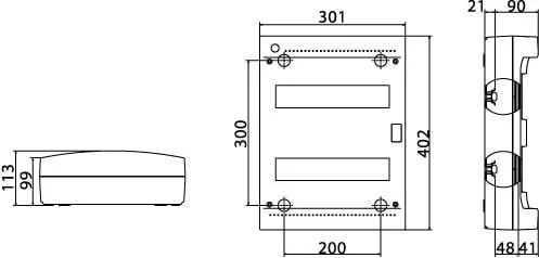 ЩРн-П-24, IP40, серый, с усиленным клеммным блоком 2х87308 DKC — фото 2