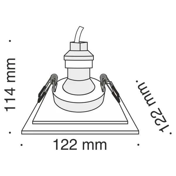 Встраиваемый светильник 1*GU10 35Вт Белый IP20 Gyps Modern DL005-1-01-W Technical Maytoni — фото 2