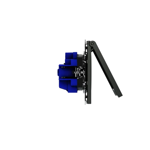 Розетка встраиваемая Voltum S70 с заземлением, защитными шторками и крышкой 16А, (титан) — фото 8