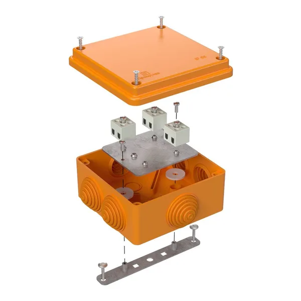 Коробка огнестойкая для о/п 40-0300-FR2.5-6 Е15-Е120 100х100х50 RAL2004 Промрукав (17 шт/уп)