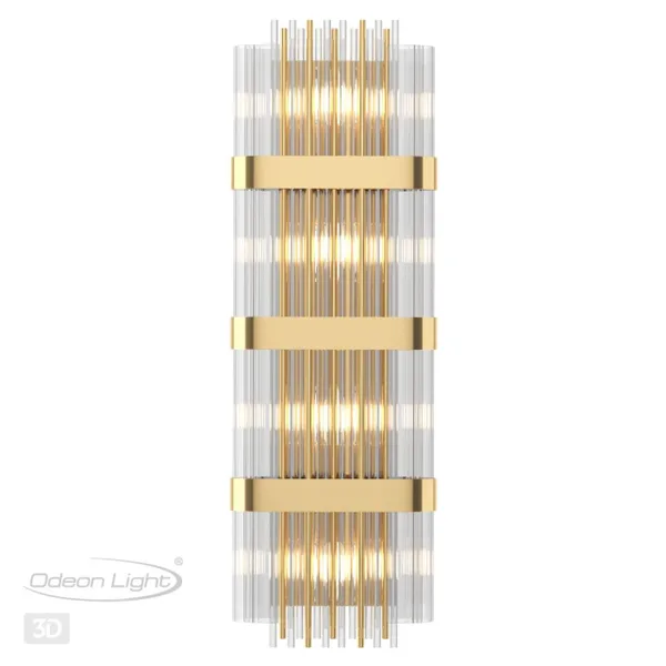 Настенный св-к E14 4*40W высота 810см EMPIRE золото/стекло ODEON LIGHT — фото 4
