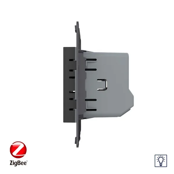 Одноклавишный проходной сенсорный диммер ZigBee, цвет черный (механизм) Livolo — фото 2