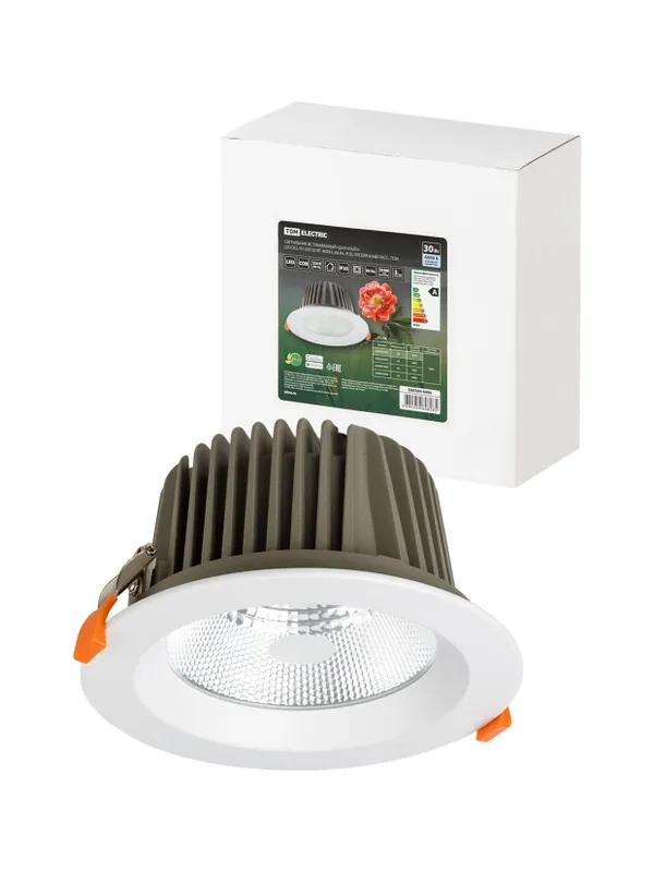 Светильник встраиваемый "Даунлайт" LED DCL-01-030 30 Вт, 4000 К, 80 Ra, IP20, прозрачный расс., TDM — фото 7