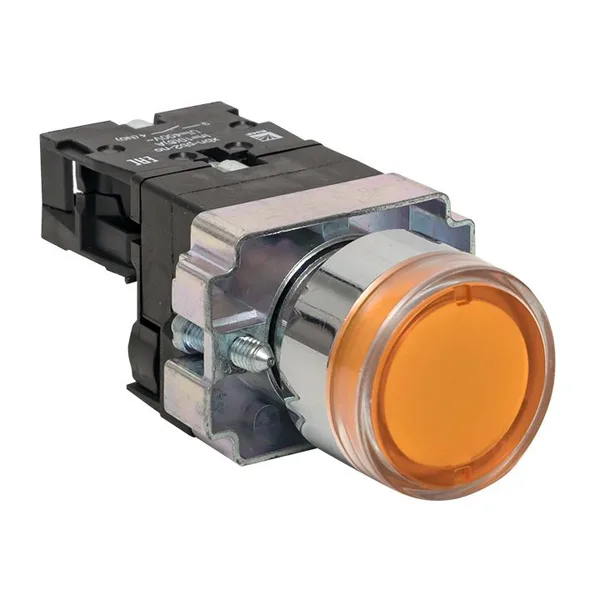 Кнопка BA51 с подстветкой 230В желтая NO PROxima EKF