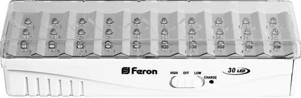 Светильник аккумуляторный, 30 LED DC, белый, EL15 Feron