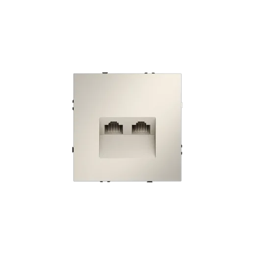 Розетка компьютерная встраиваемая Voltum S70 двойная RJ45+RJ45 КАТ.6, (кашемир) — фото 2