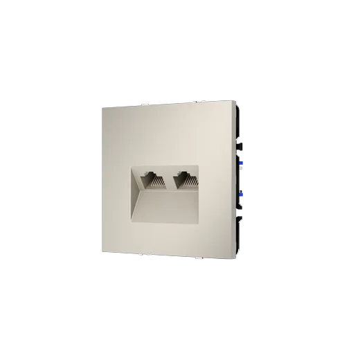 Розетка компьютерная встраиваемая Voltum S70 двойная RJ45+RJ45 КАТ.6, (кашемир) — фото 17