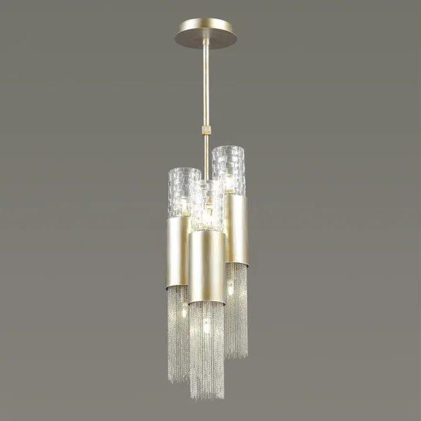 Подвес G9 6*5W 220V PERLA серебристый/стекло/металл.цепочки ODEON LIGHT — фото 3
