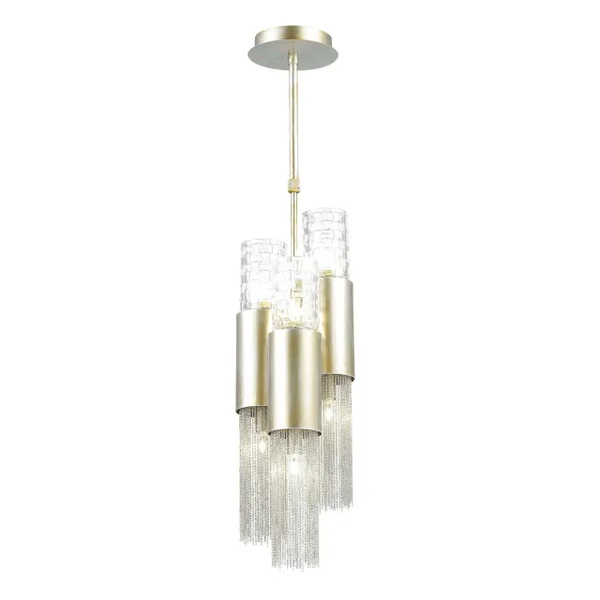 Подвес G9 6*5W 220V PERLA серебристый/стекло/металл.цепочки ODEON LIGHT — фото 4