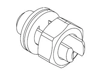 Заземляющая шпилька М10 (комплект), латунь Ostec