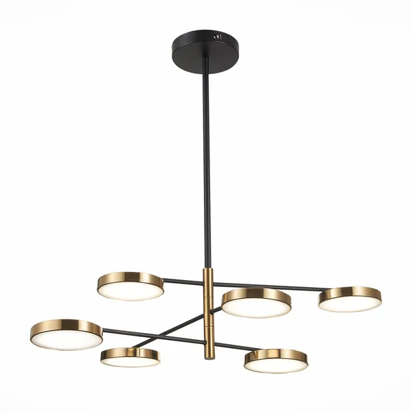 Светильник подвесной Черный/Латунь, Белый LED 6*7,5Вт 3000К SL1605.413.06 ST LUCE