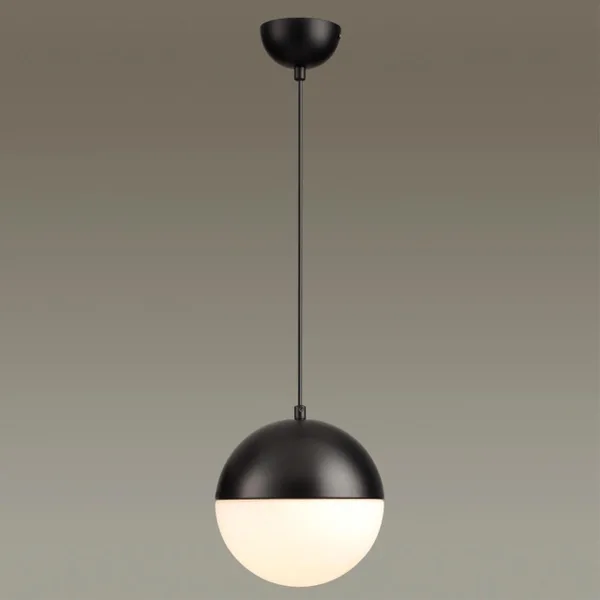 Подвес E27 1*40W PINGA черный/металл/белый/стекло B ODEON LIGHT — фото 2