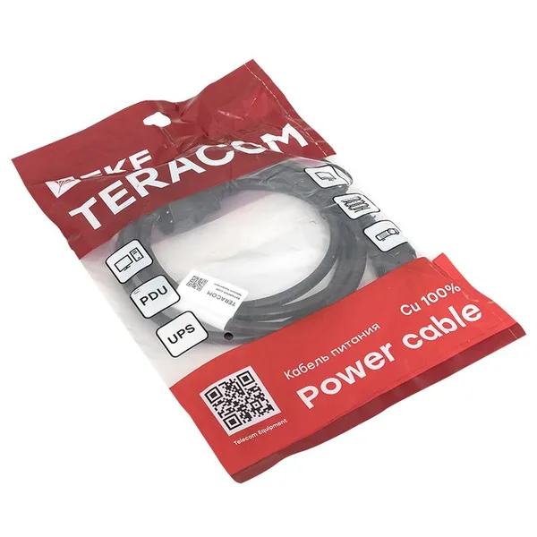 Кабель питания TERACOM для PDU IEC 60320 C13 - IEC 60320 C14 сечение 3x1,5мм2 250В 10A длина 2,0 метра EKF — фото 4