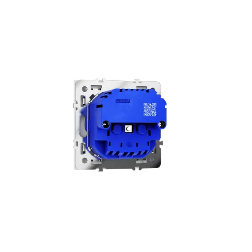 Розетка встраиваемая Voltum S70 с заземлением и защитными шторками, 16А, с USB, A+C, (белый матовый) — фото 7