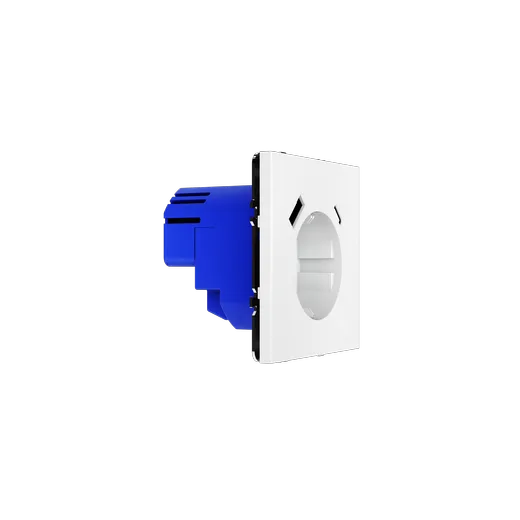 Розетка встраиваемая Voltum S70 с заземлением и защитными шторками, 16А, с USB, A+C, (белый матовый) — фото 21