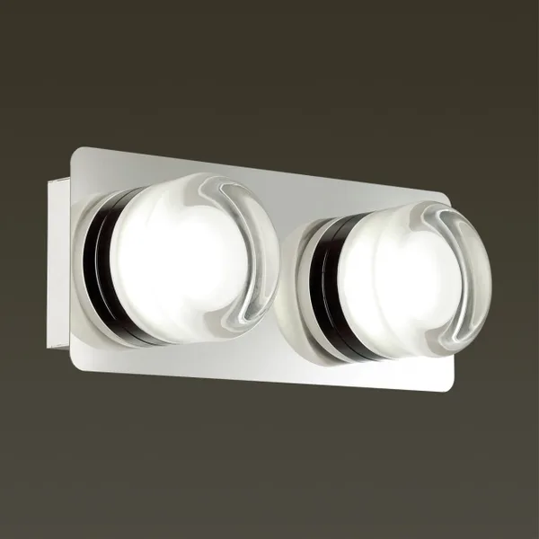 Бра IP44 LED 2*5W 4000K 220V ORTEGA никель LUMION — фото 2