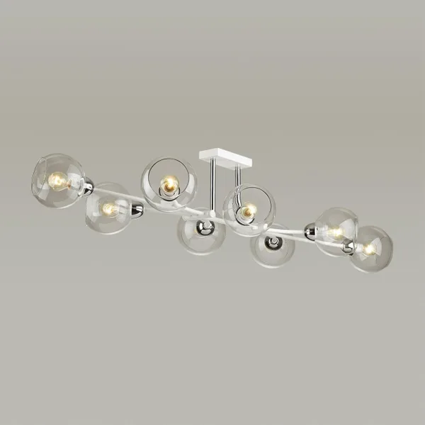 Люстра потолочная E14 8*40W 220V ALANA белый,хром LUMION — фото 3