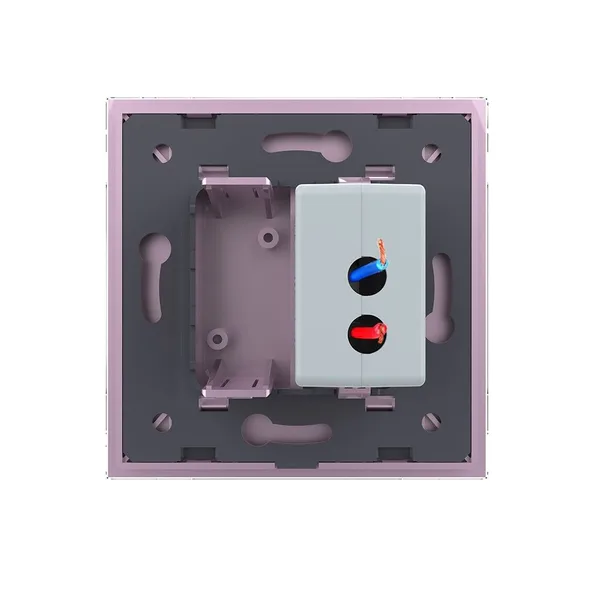 Розетка USB с блоком 5В 2.1А Розовая Livolo — фото 4