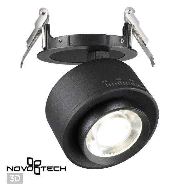 Св-к встр.св/д IP20 LED 4000К 18W 220V EDDY черный NOVOTECH — фото 3