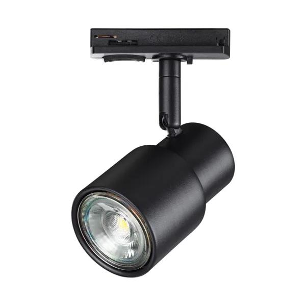 Св-к трековый однофазный двухжильный IP20 GU10 50W 220V MOLO черный NOVOTECH — фото 5