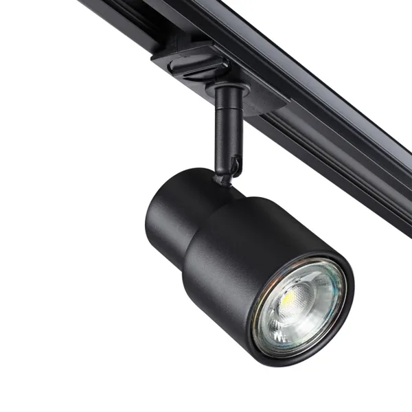 Св-к трековый однофазный двухжильный IP20 GU10 50W 220V MOLO черный NOVOTECH — фото 4