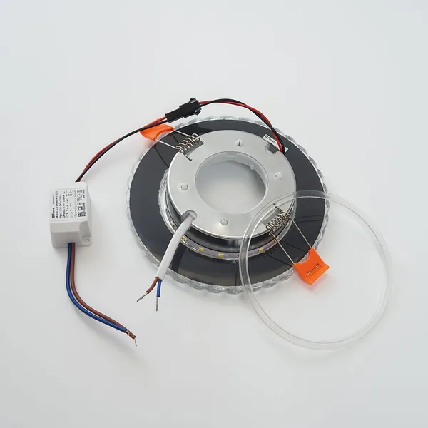 Св-к встр.с белой LED подсветкой Feron CD4046 потолочный GX53 без лампы, прозр., хром — фото 2