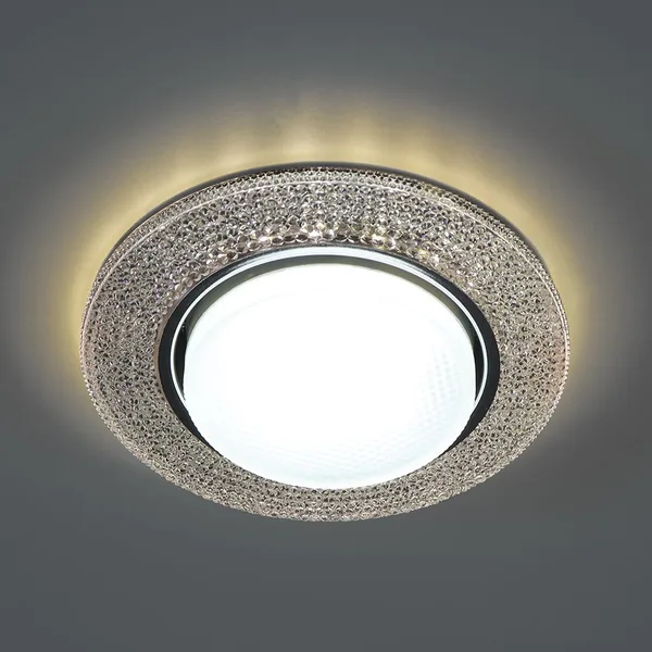 Св-к встр.с белой LED подсветкой Feron CD4046 потолочный GX53 без лампы, прозр., хром — фото 4