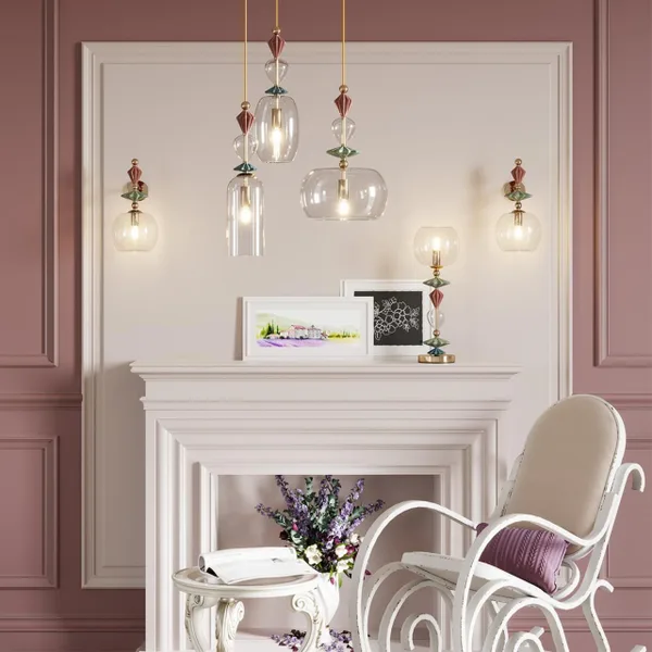Подвес E14 1*40W 4855/1 BIZET золото/раноцветн./керамика/стекло ODEON LIGHT — фото 2