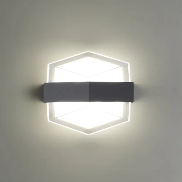 Ландшафтный настенный св-к IP54 LED 4000K 12W 85-265V KAIMAS темно-серый NOVOTECH — фото 3