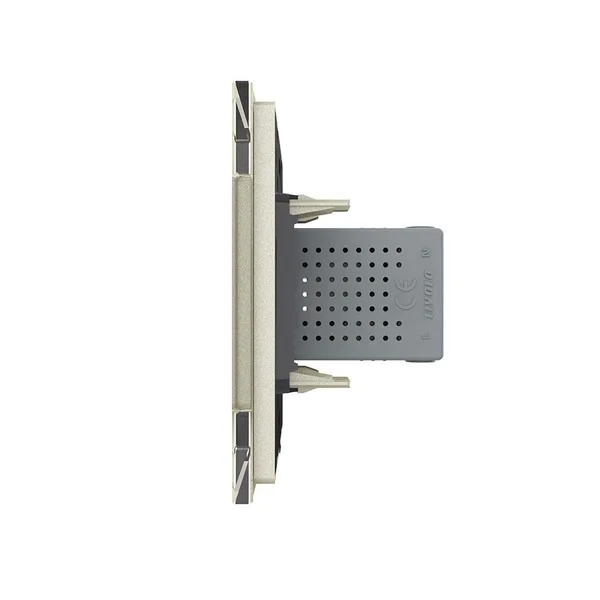 Розетка с одним USB type-A, блоком питания 5В 2.1А 1 пост, цвет жемчужный Livolo — фото 3