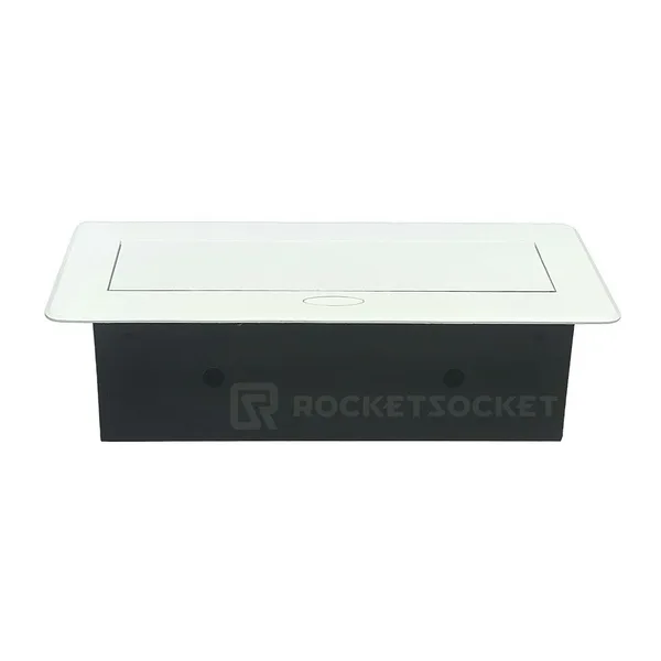 Розетка горизонтальная выдвижная 2 Euro 16A, USB type A+C с блоком 18W RocketSocket, цвет белый LIVOLO — фото 4