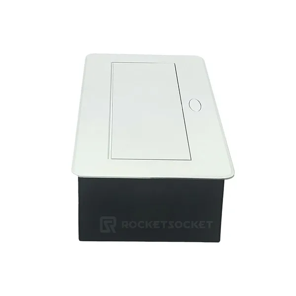 Розетка горизонтальная выдвижная 2 Euro 16A, USB type A+C с блоком 18W RocketSocket, цвет белый LIVOLO — фото 5