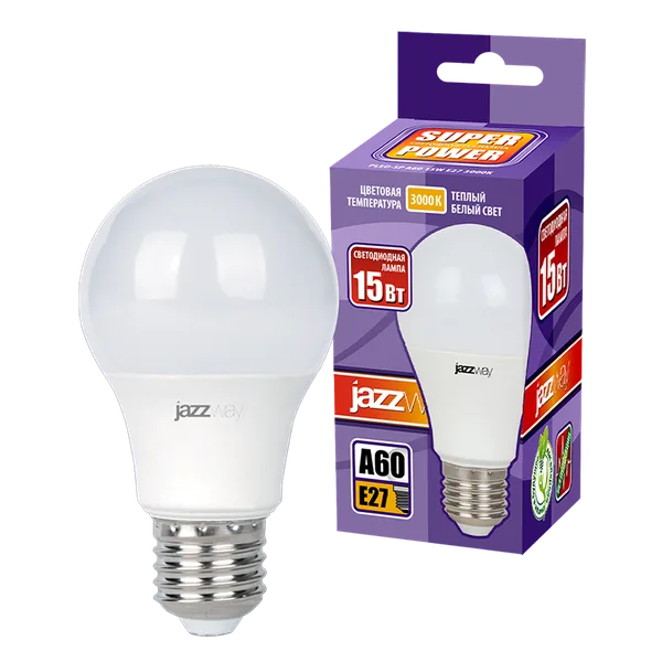 Лампа светодиодная PLED-SP A60 15 Вт Е27 3000К JazzWay — фото 3