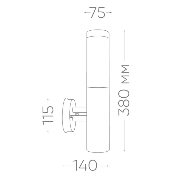 Светильник садово-парковый Feron DH021-B, Техно на стену вверх, 18W E27 230V, серебро — фото 2