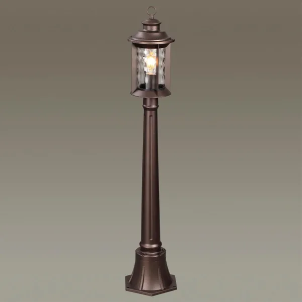Ландшафтный св-к 107см E27 1*60W IP44 MAVRET темно-коричневый/стекло ODEON LIGHT — фото 3
