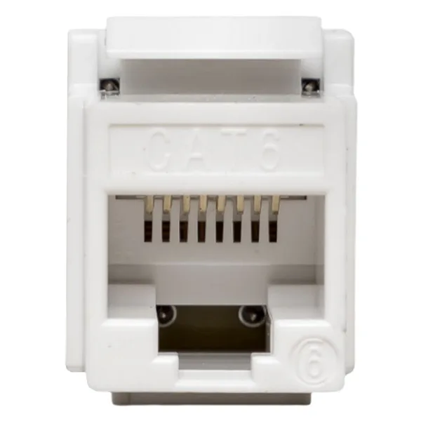 Модуль Keystone TERACOM PRO Cat,6 RJ-45 неэкранированный 110 IDC 180 градусов белый EKF — фото 3