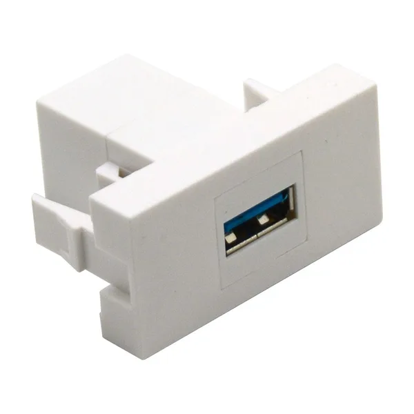 Donel Розетка информационная USB для передачи данных, 1мод., бел. (22.5х45мм), USB3.0, серия (тип) DEC — фото 4