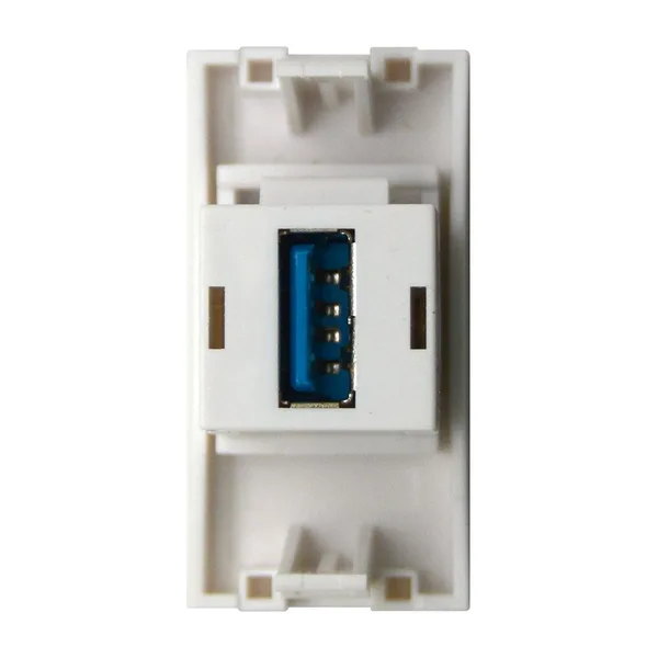 Donel Розетка информационная USB для передачи данных, 1мод., бел. (22.5х45мм), USB3.0, серия (тип) DEC — фото 3