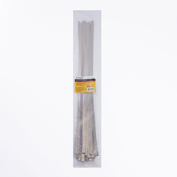Хомут стальной STEKKER SSCTE79-500 7.9х500мм, d пучка max 150мм, нагрузка 120кг, серый, упаковка 25 шт — фото 2