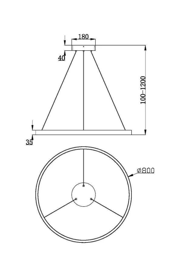 Подвесной светильник LED 51Вт Белый IP20 Rim MOD058PL-L42WK Maytoni — фото 4