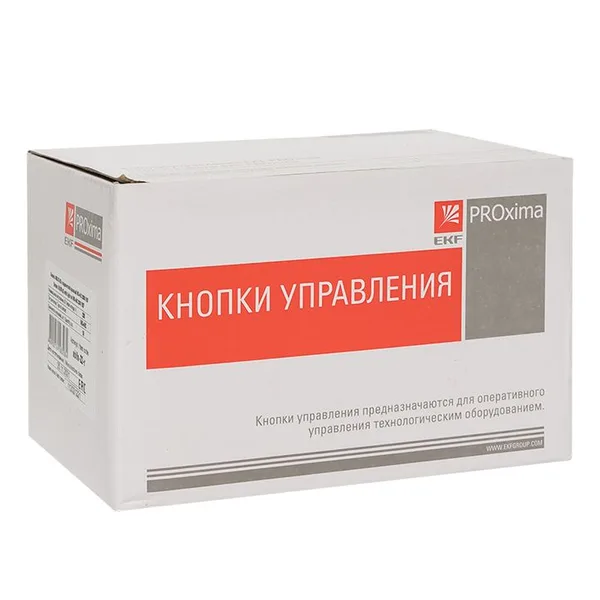 Кнопка ABLFS-22 с подсветкой красный NO+NC 230В PROxima EKF — фото 2