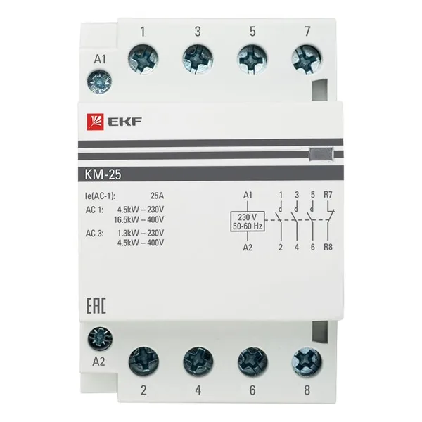 Контактор модульный КМ 25А 3NО+NC (3 мод) PROxima EKF — фото 3