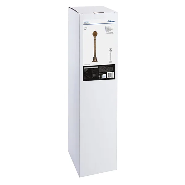 Светильник садово-парковый Feron PL3706 круглый, столб 60W 230V E27, черное золото — фото 8