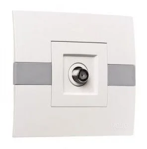 ECO Розетка СУ комп. RJ45 . белый/серый IP20 Mono