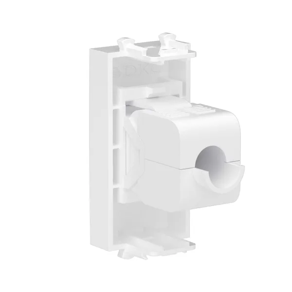 Компьютерная розетка RJ-45 без шторки модульная, кат.5е, "Avanti", "Белое облако", 1 модуль DKC — фото 3