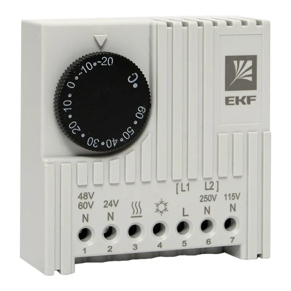 Термостат NO/NC (охлаждение/обогрев) на DIN-рейку 5-10A 230В IP20 PROxima EKF — фото 2