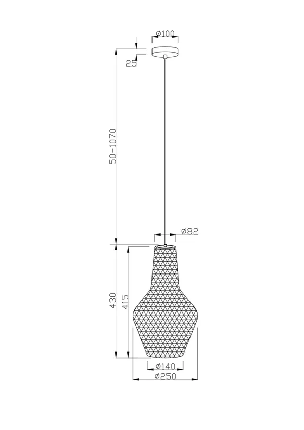Подвесной светильник 1*E27 40Вт Черный IP20 Tommy P054PL-01B Maytoni — фото 6