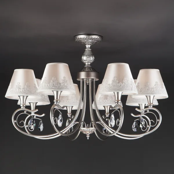 Классическая люстра с абажурами 8*E14 40Вт серебряный IP20 Incanto (60069/8 серебро) Eurosvet — фото 2
